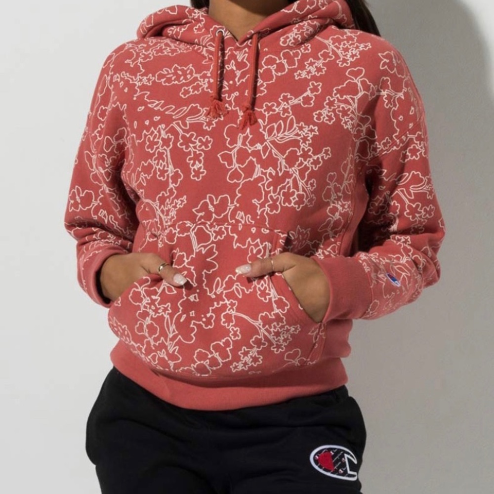 The Champion Reverse Weave Floral Print Hoodie